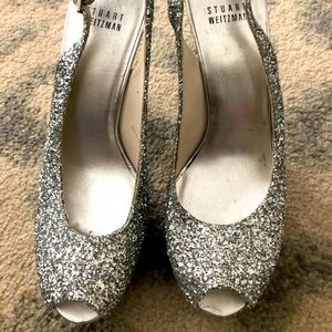 STUART WEITZMAN GLITTER PLATFORM